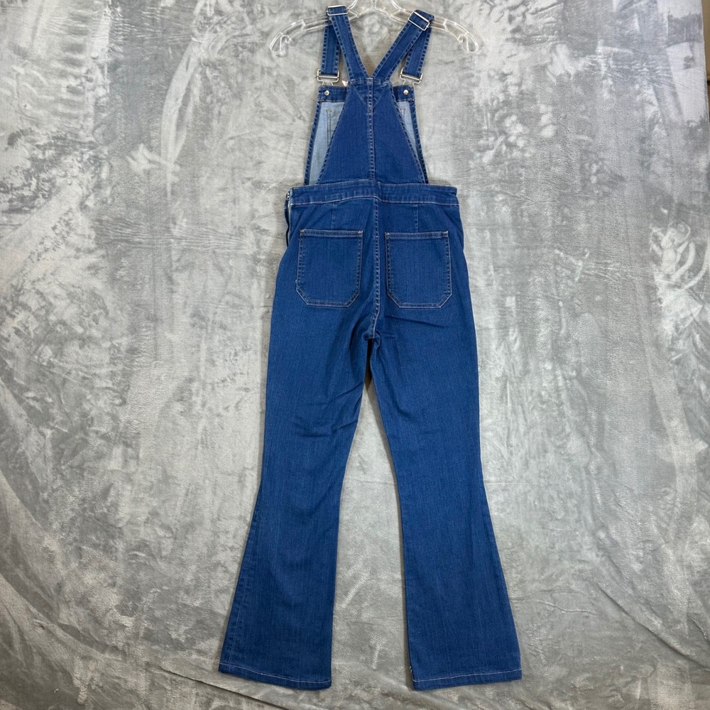 Gap 1969 Flared Denim Overalls Women's Size S Small Blue Med Wash Denim Jumpsuit - Picture 2 of 6